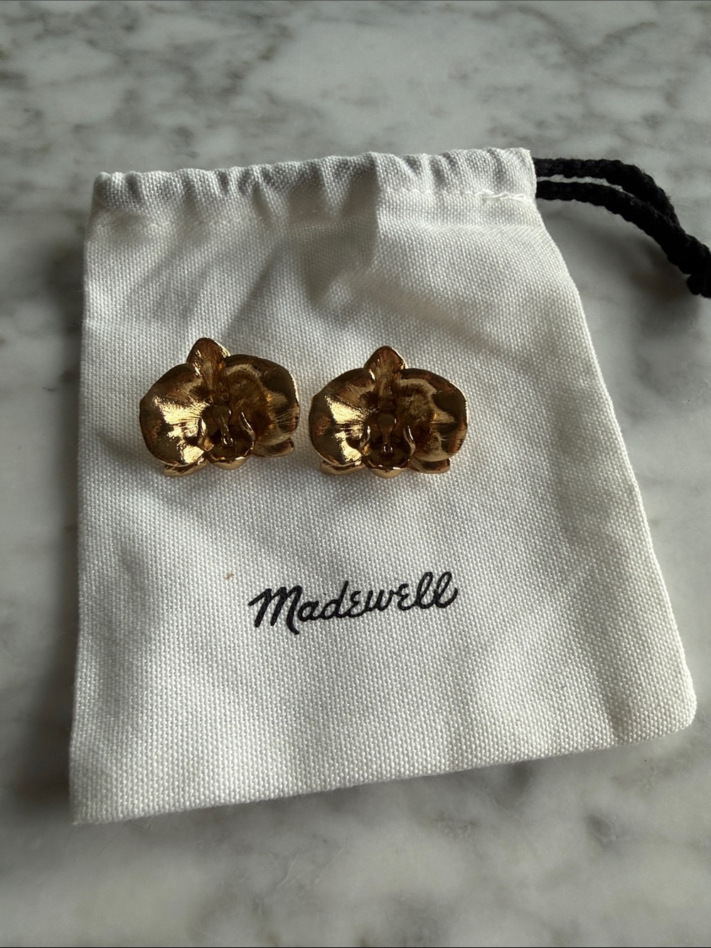 Madewell Gold Floral Earrings